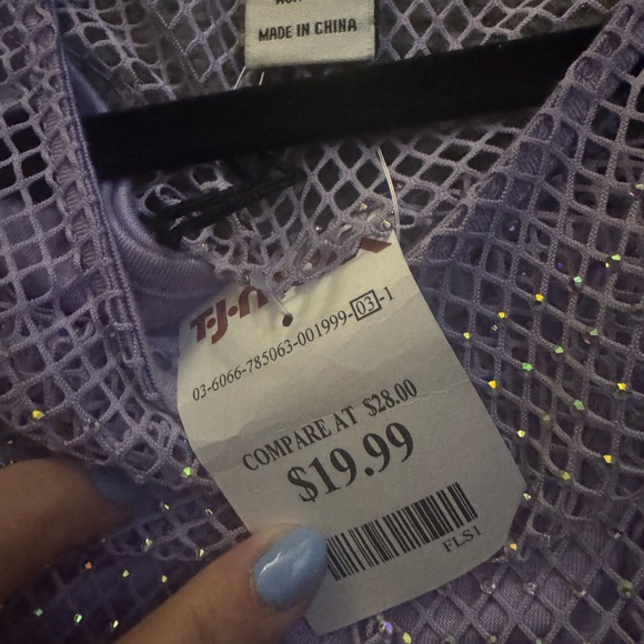 Lavender Mesh Top - Picture 4 of 4